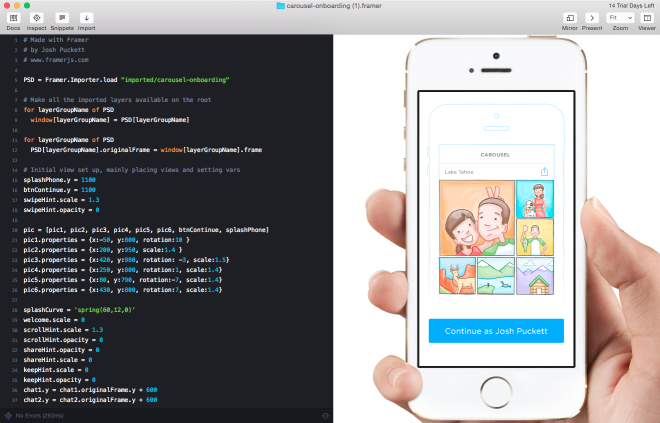 framer js arduino